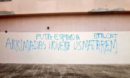 Ciudadanos denuncia una amenaza de muerte contra Rivera y Arrimadas en una pintada en Gerona