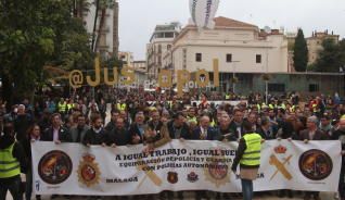 Málaga se vuelca con Jusapol por una equiparación salarial «real»