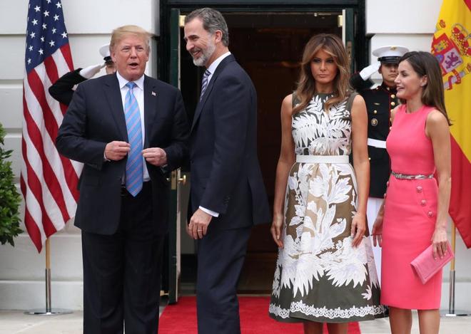 Trump asegura ante los Reyes que la relación con España es «especialmente sobresaliente ahora»