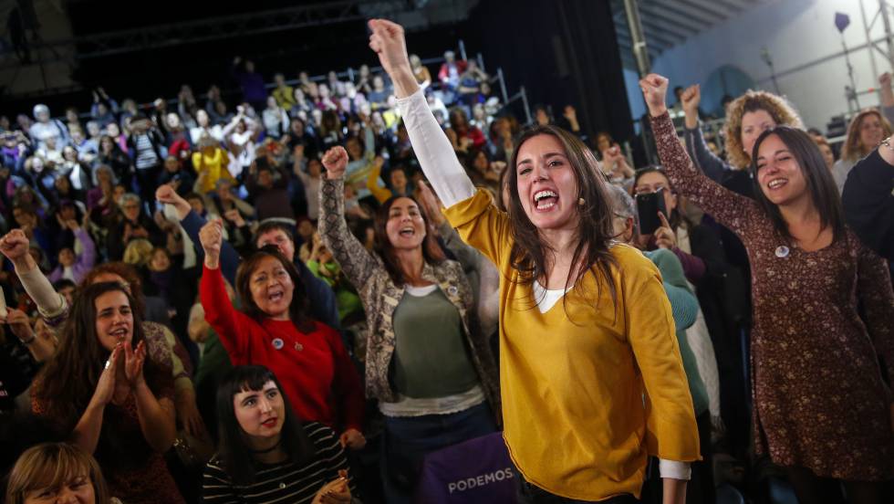 Irene Montero, en su vuelta a la política: “Ni una sola mujer puede quedarse en casa este 2019”