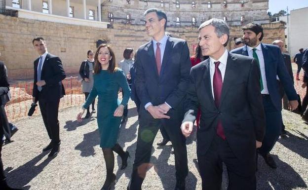 Pedro Sánchez visita Cartagena en 37 minutos