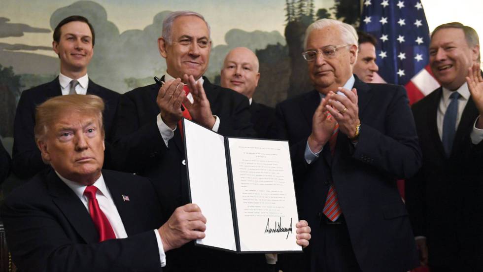 Trump reconoce los Altos del Golán como territorio israelí