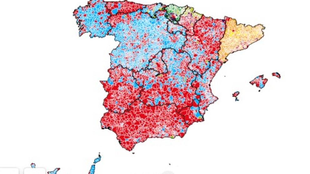 Así ha cambiado el mapa de España