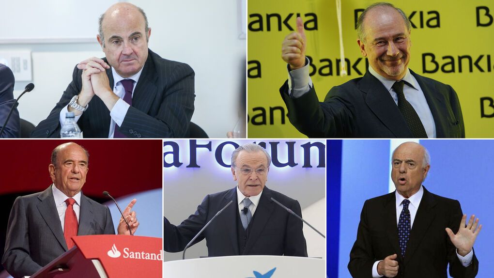 Guindos, Rato, Botín, Fainé y Francisco González: distintas versiones para la noche clave de Bankia