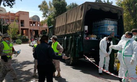 TERCIO DE LEVANTE SIGUE CON LAS LABORES DE DESINFECCIÓN EN MAZARRÓN