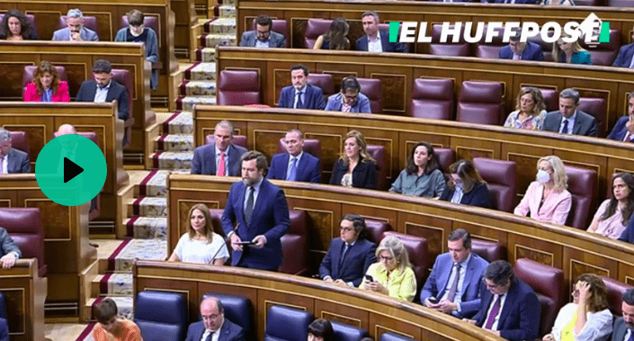 La mirada de Rufián tras oír lo que Espinosa de los Monteros ha dicho al citarle